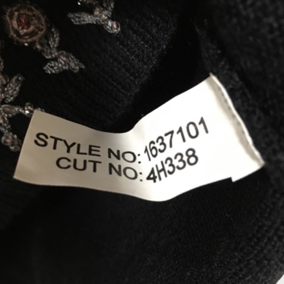 Johnathan Martin Beaded Flower Cardigan Vintage Sz Small Y2K CottageCore Dainty - Picture 9 of 11